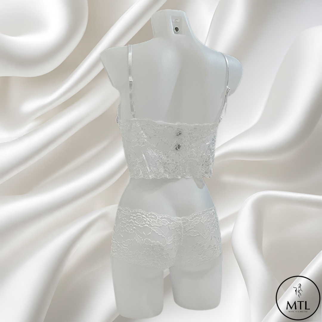 Ensemble de lingerie sexy 2 pièces : Soutien gorge + shorty (Ref 015)